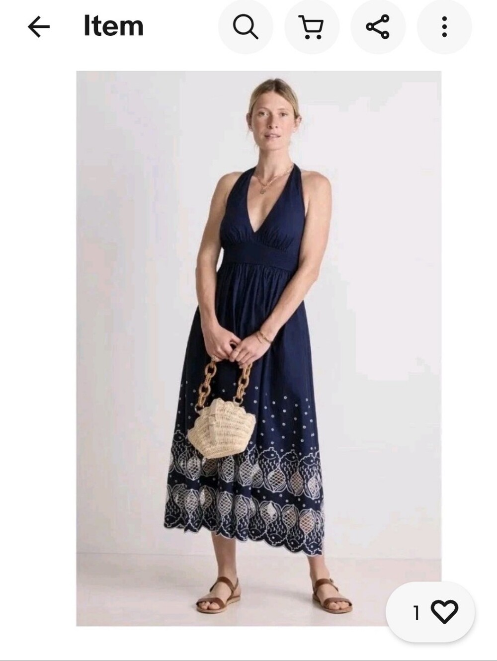 Vineyard Vines Nautical Navy Sconset Eyelet Dress
